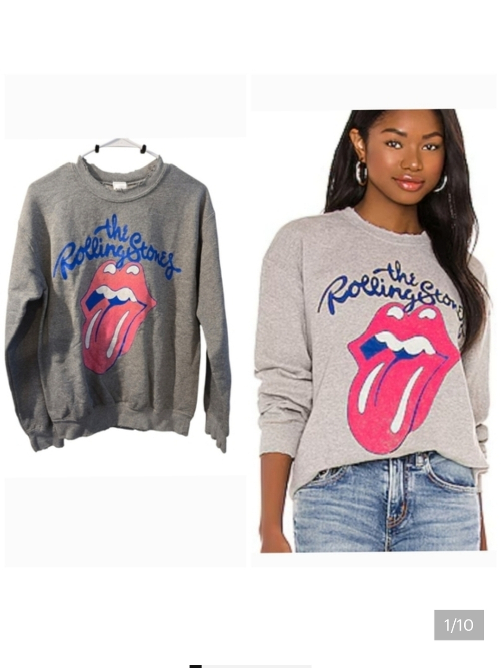 Madeworn Rolling Stones distressed sweatshirt